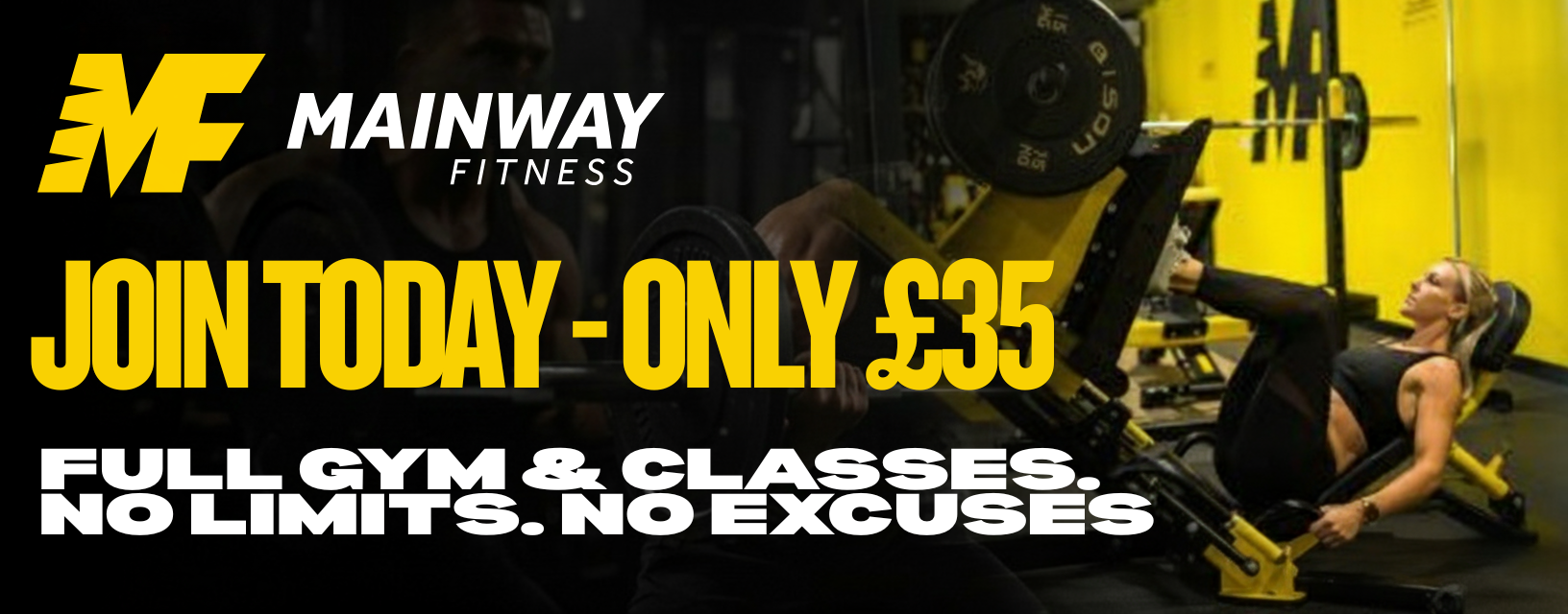 Join Today - Only £35/Month - Full Gym & Classes. No Limits. No Excuses.